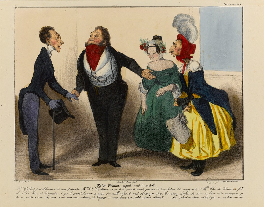 Honoré Daumier - Robert Macaire agent matrimonial