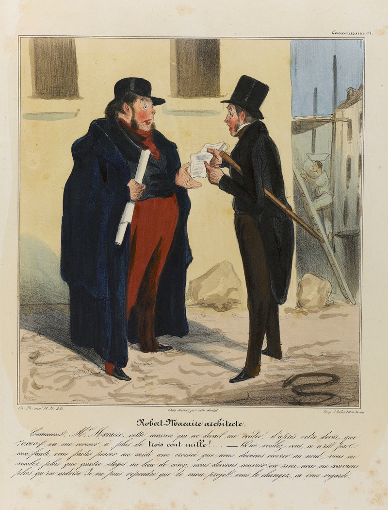 Honoré Daumier - Robert Macaire architecte