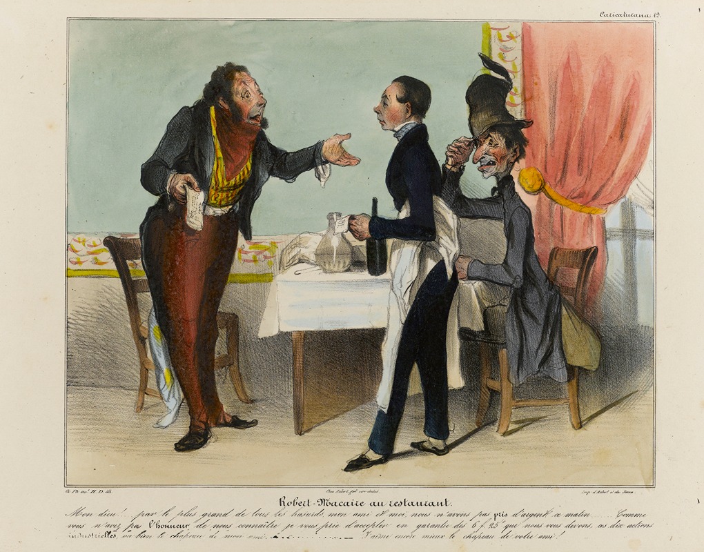 Honoré Daumier - Robert Macaire au restaurant