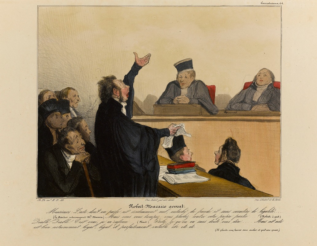 Honoré Daumier - Robert Macaire avocat.