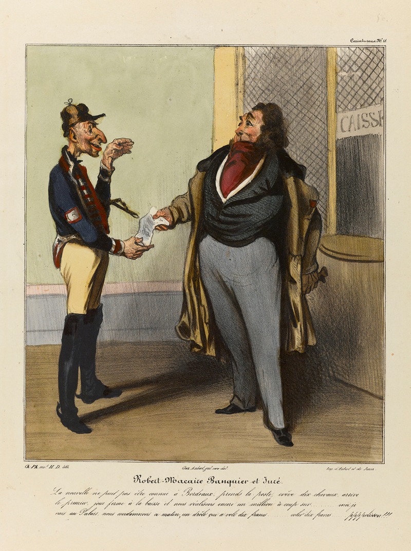 Honoré Daumier - Robert Macaire banquier et juré