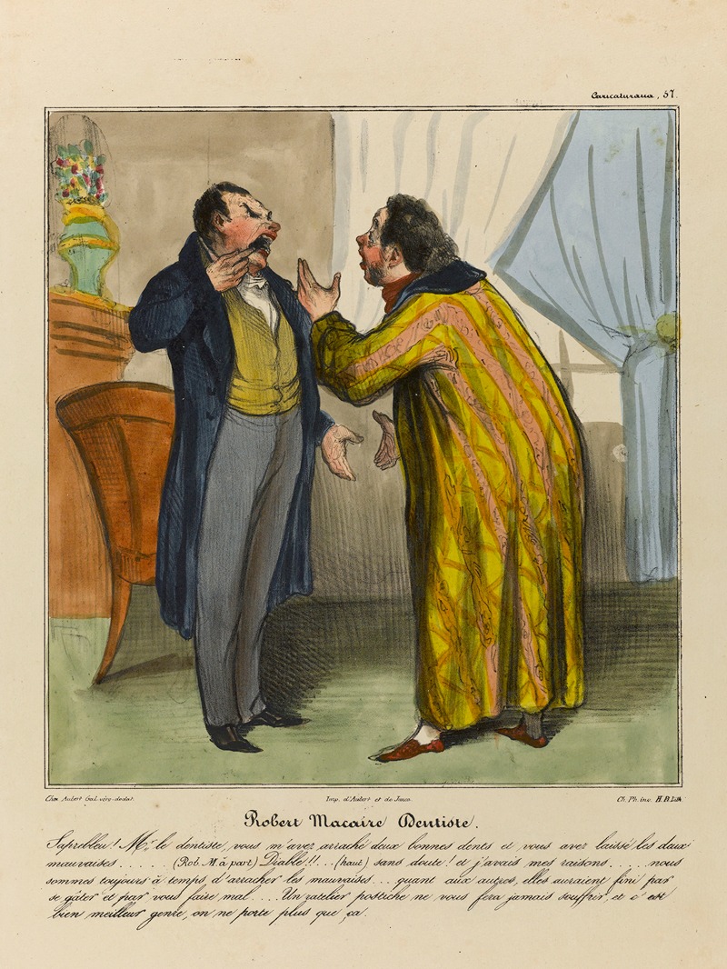 Honoré Daumier - Robert Macaire dentiste