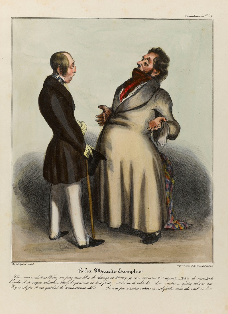 Honoré Daumier - Robert Macaire escompteur