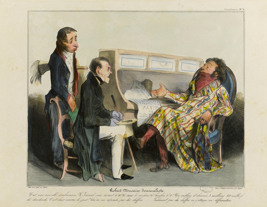 Honoré Daumier - Robert Macaire journaliste.