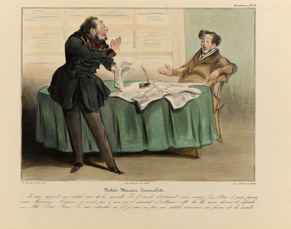 Honoré Daumier - Robert Macaire journaliste