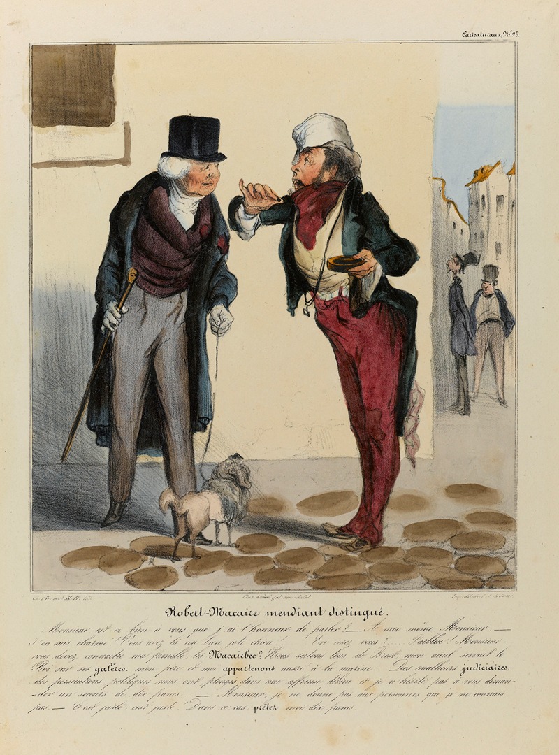 Honoré Daumier - Robert Macaire mendiant distingué