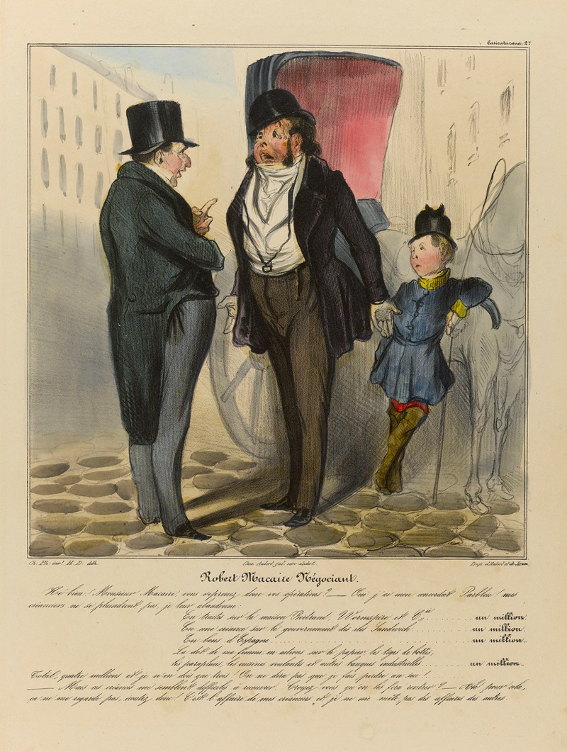 Honoré Daumier - Robert Macaire négociant