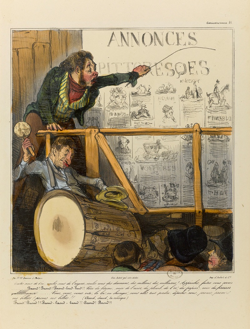 Honoré Daumier - Voulez-vous de l’or, voulez-vous de l’argent, voulez-vous des diamants, des millions, des milliasses Approchez, faites