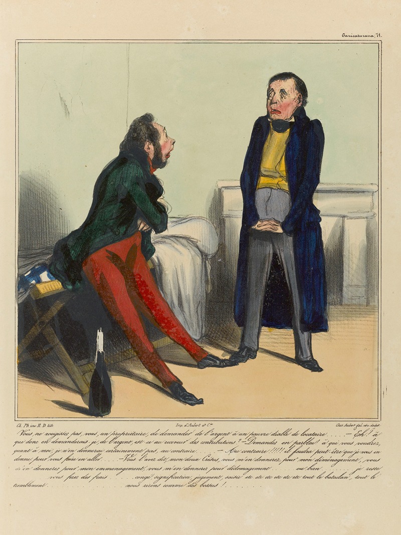 Honoré Daumier - Vous ne rougissez pas, vous, un propriétaire, de demander de l’argent à un pauvre diable de locataire