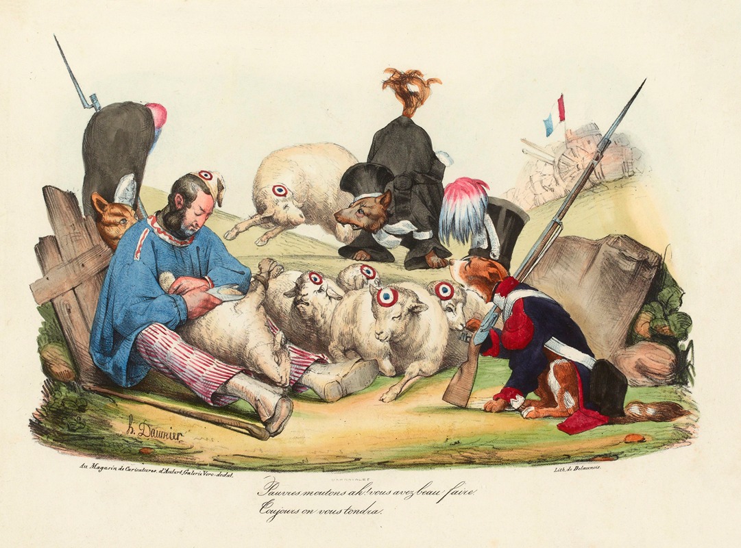 Honoré Daumier - Pauvres moutons ah