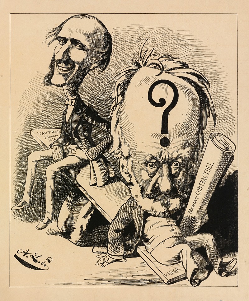 Zut (Alfred Le Petit) - Caricature de Victor Hugo, candidat malheureux à l’élection législative complémentaire du 7 janvier 1872