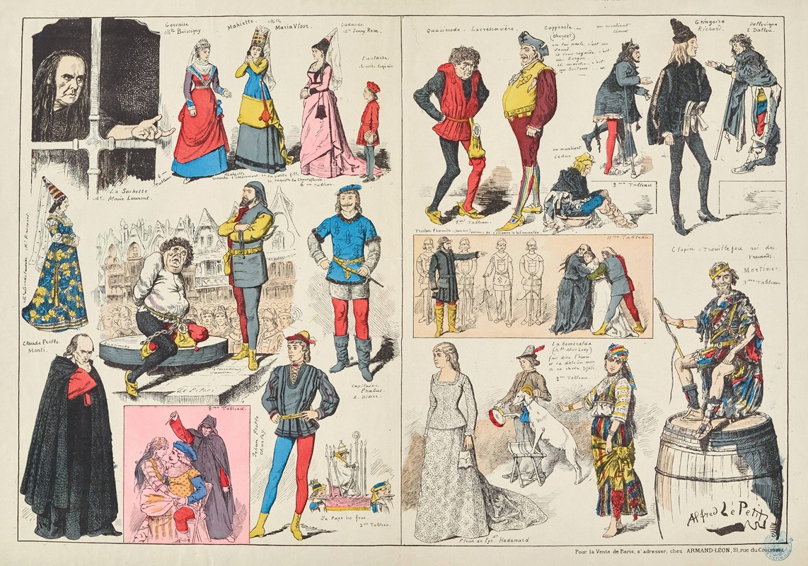 Zut (Alfred Le Petit) - Notre-Dame de Paris Portraits et costumes des acteurs, dessinés d’après nature