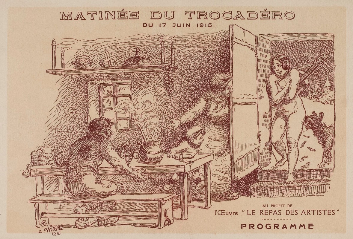 Adolphe Léon Willette - Matinée du Trocadéro, 17 juin 1915, au profit de l’Œuvre Le Repas des Artistes, programme