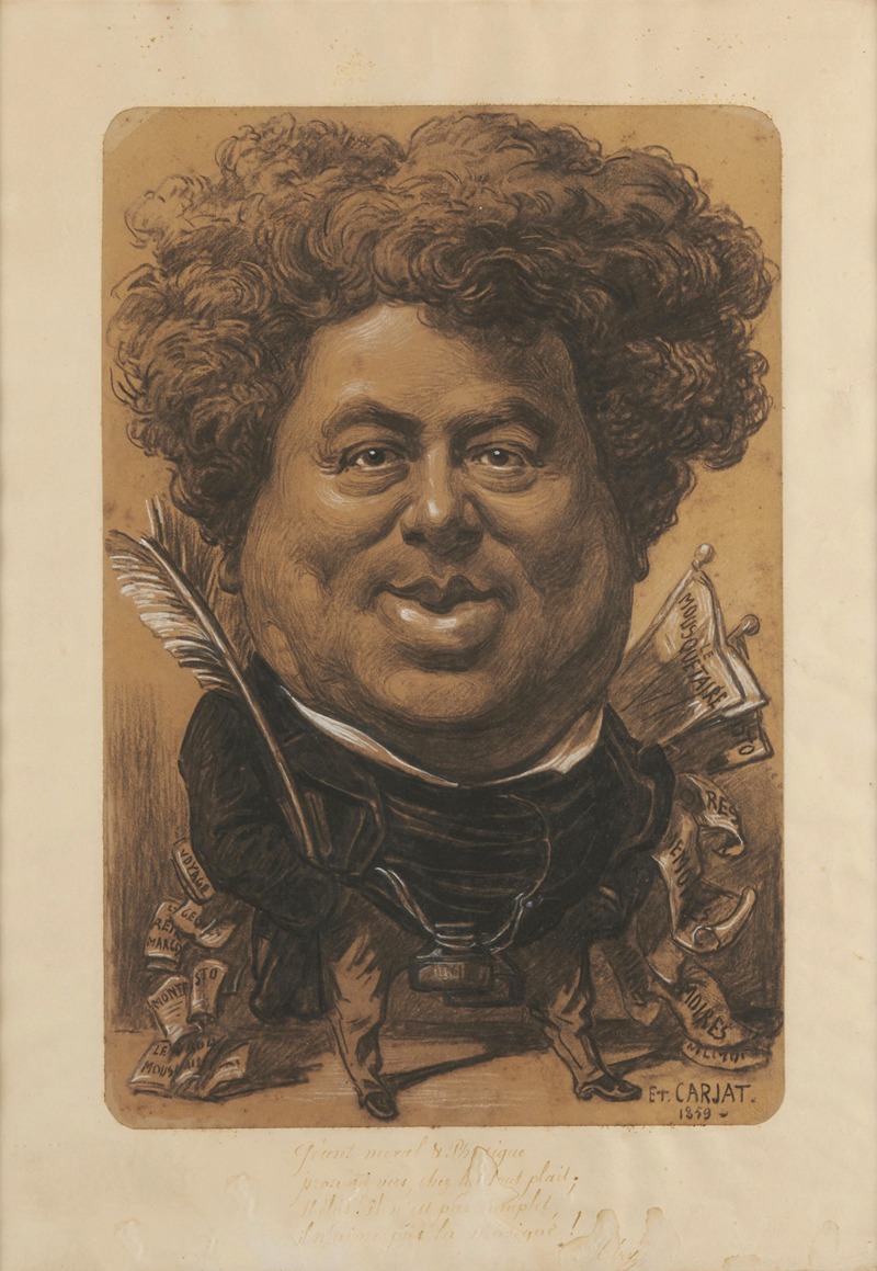 Etienne Carjat - Portrait of Alexandre Dumas.