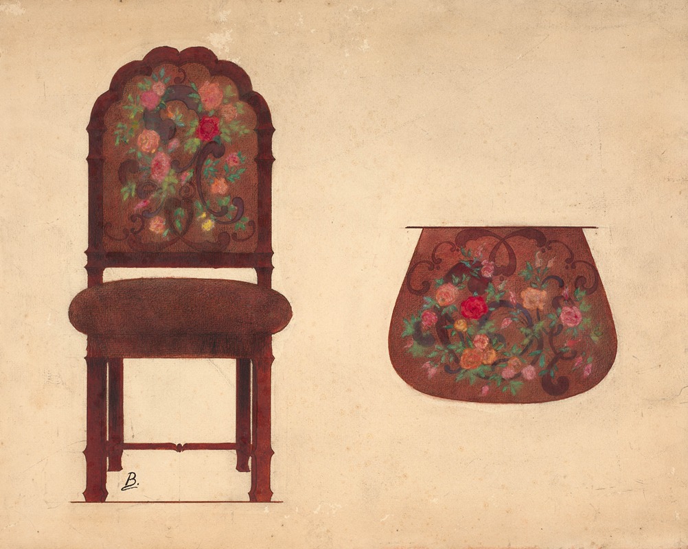 Félix Bracquemond - Project for a chair.