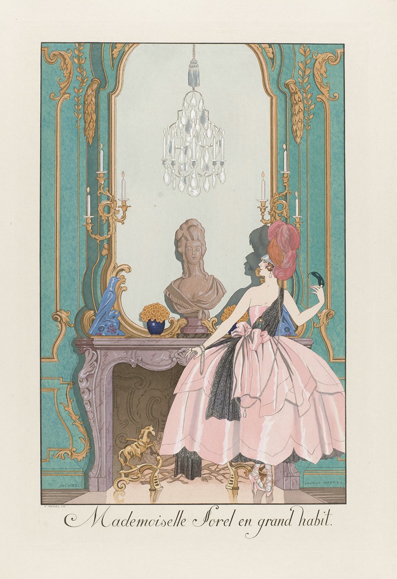 George Barbier - Mademoiselle Sorel en grand habit