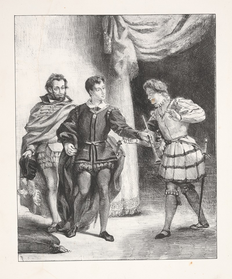 Eugène Delacroix - Hamlet and Guildenstern (Act III, scene ii)