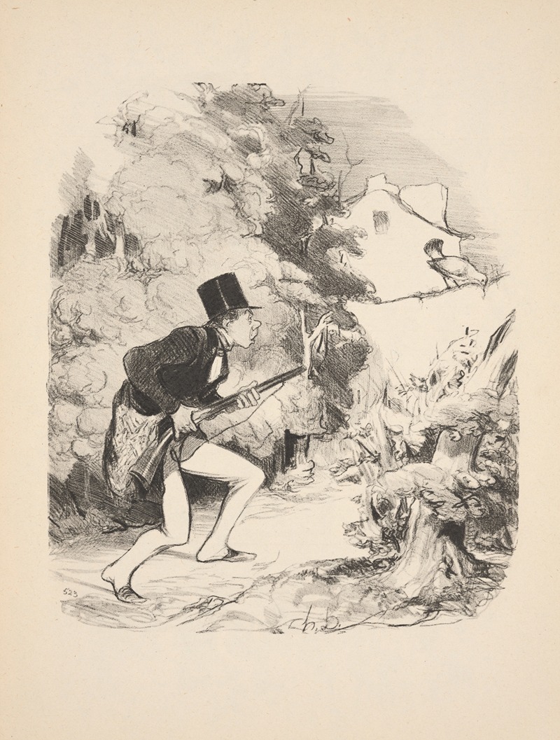 Honoré Daumier - Hunting and fishing Pl.04