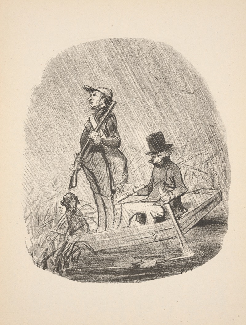 Honoré Daumier - Hunting and fishing Pl.08