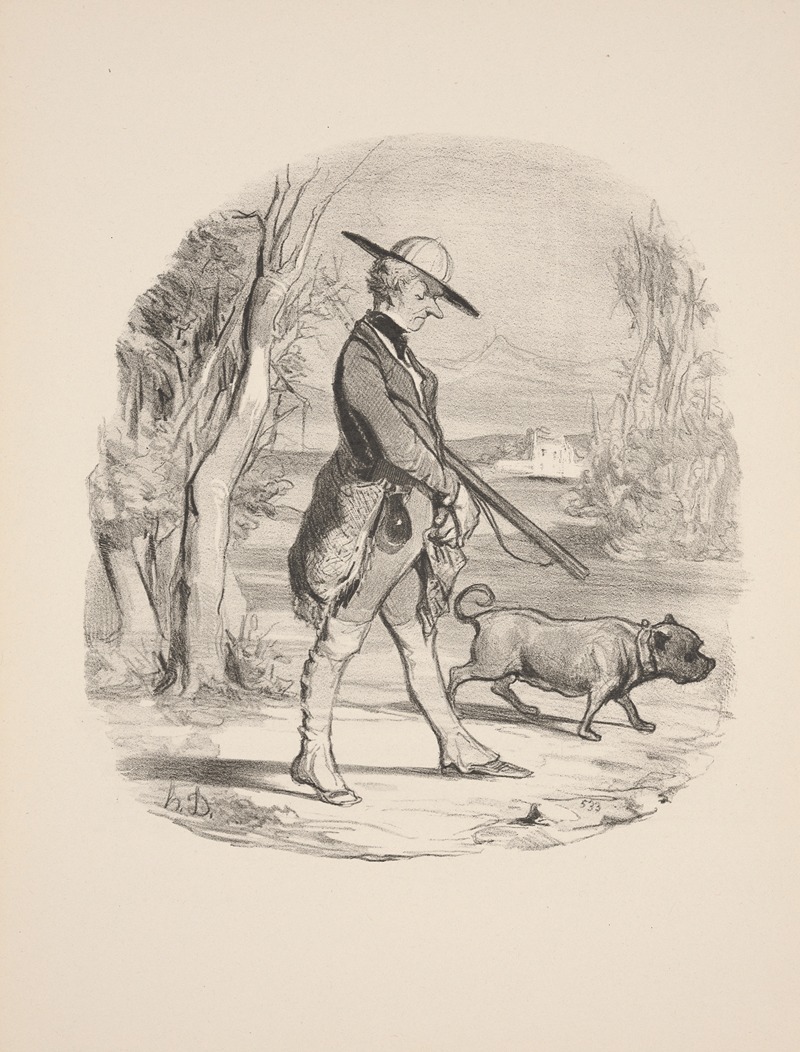 Honoré Daumier - Hunting and fishing Pl.09