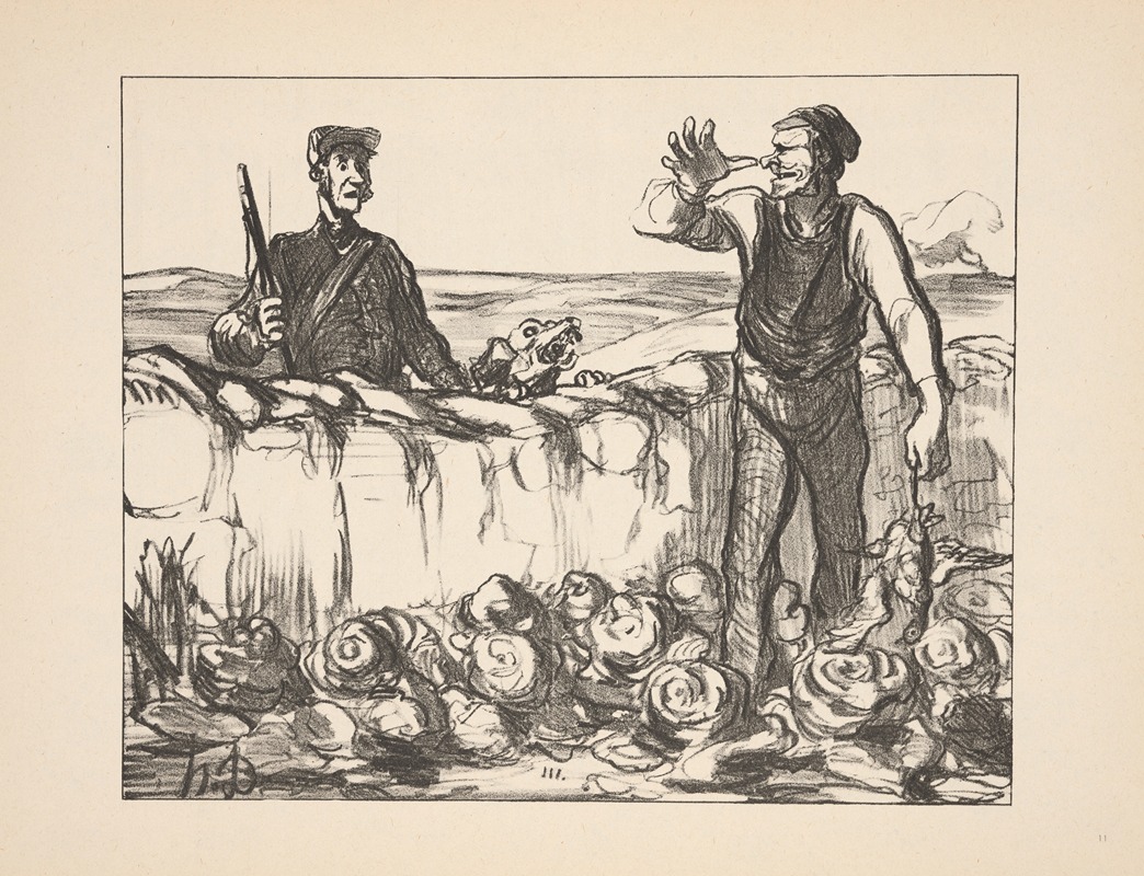 Honoré Daumier - Hunting and fishing Pl.13