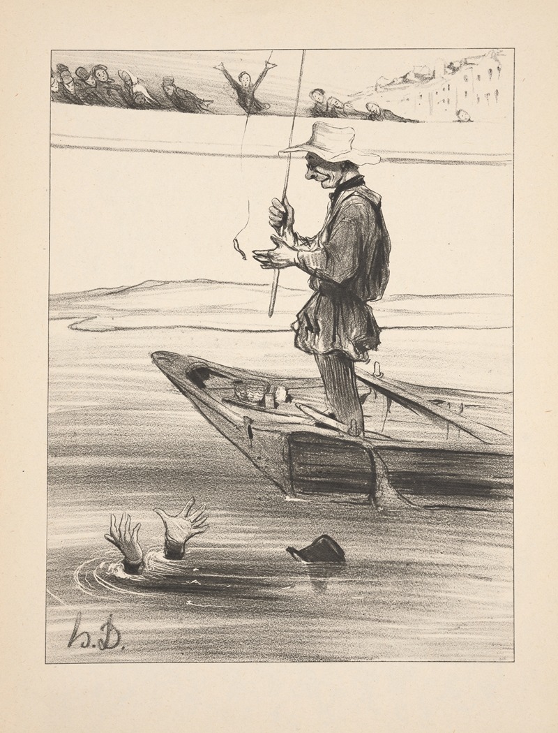 Honoré Daumier - Hunting and fishing Pl.17