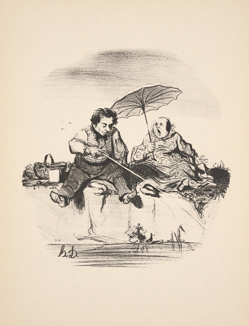 Honoré Daumier - Hunting and fishing Pl.23