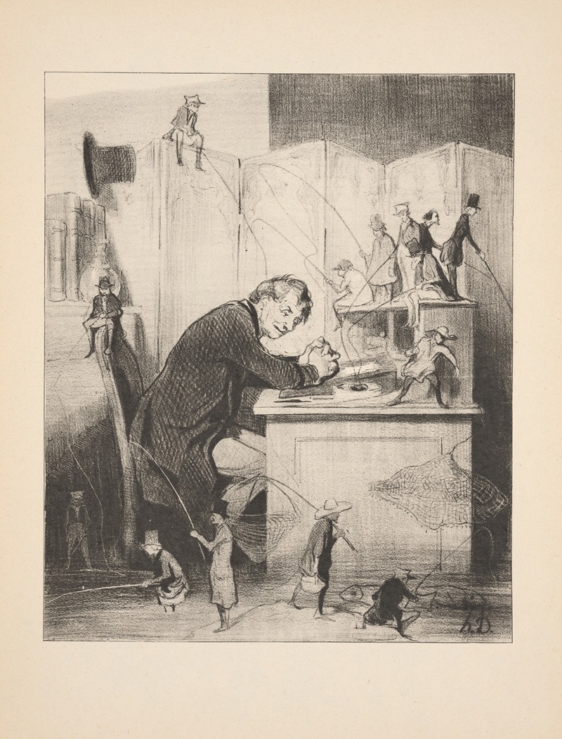 Honoré Daumier - Hunting and fishing Pl.24