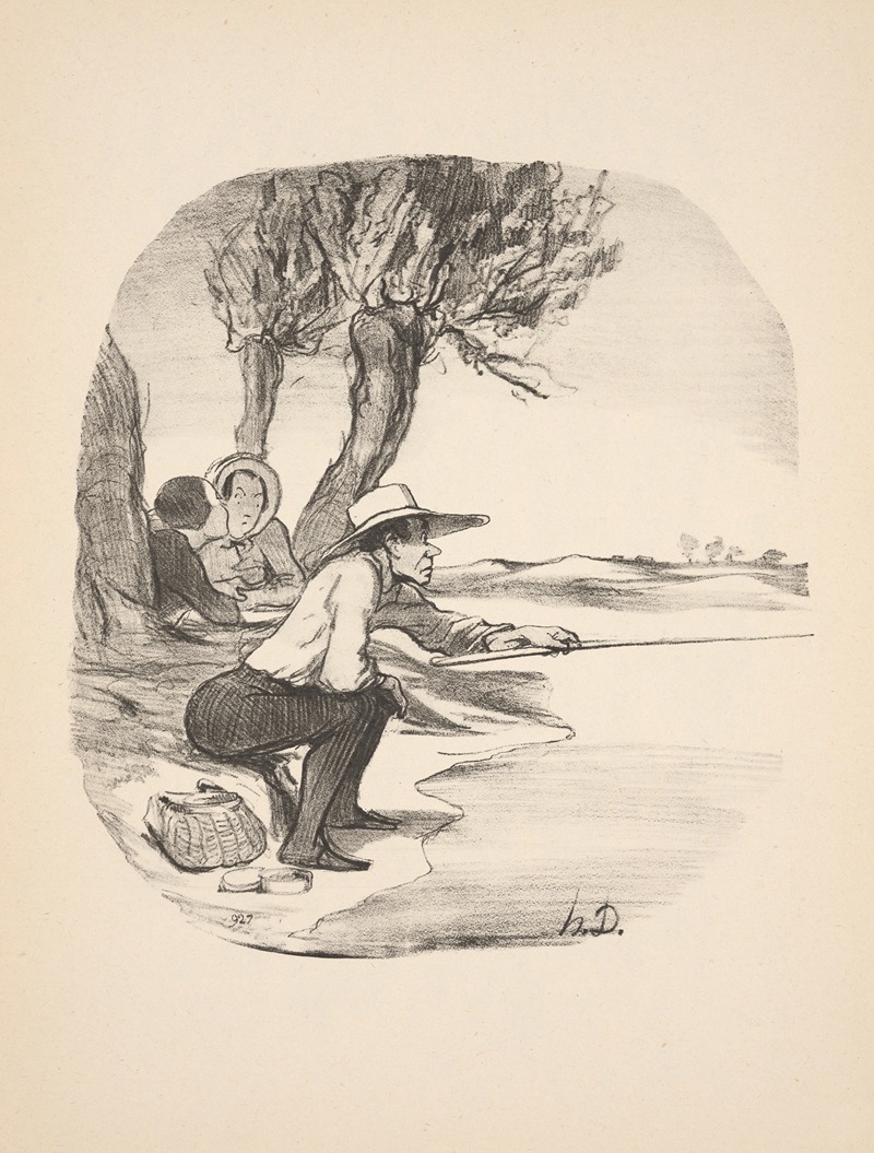 Honoré Daumier - Hunting and fishing Pl.25