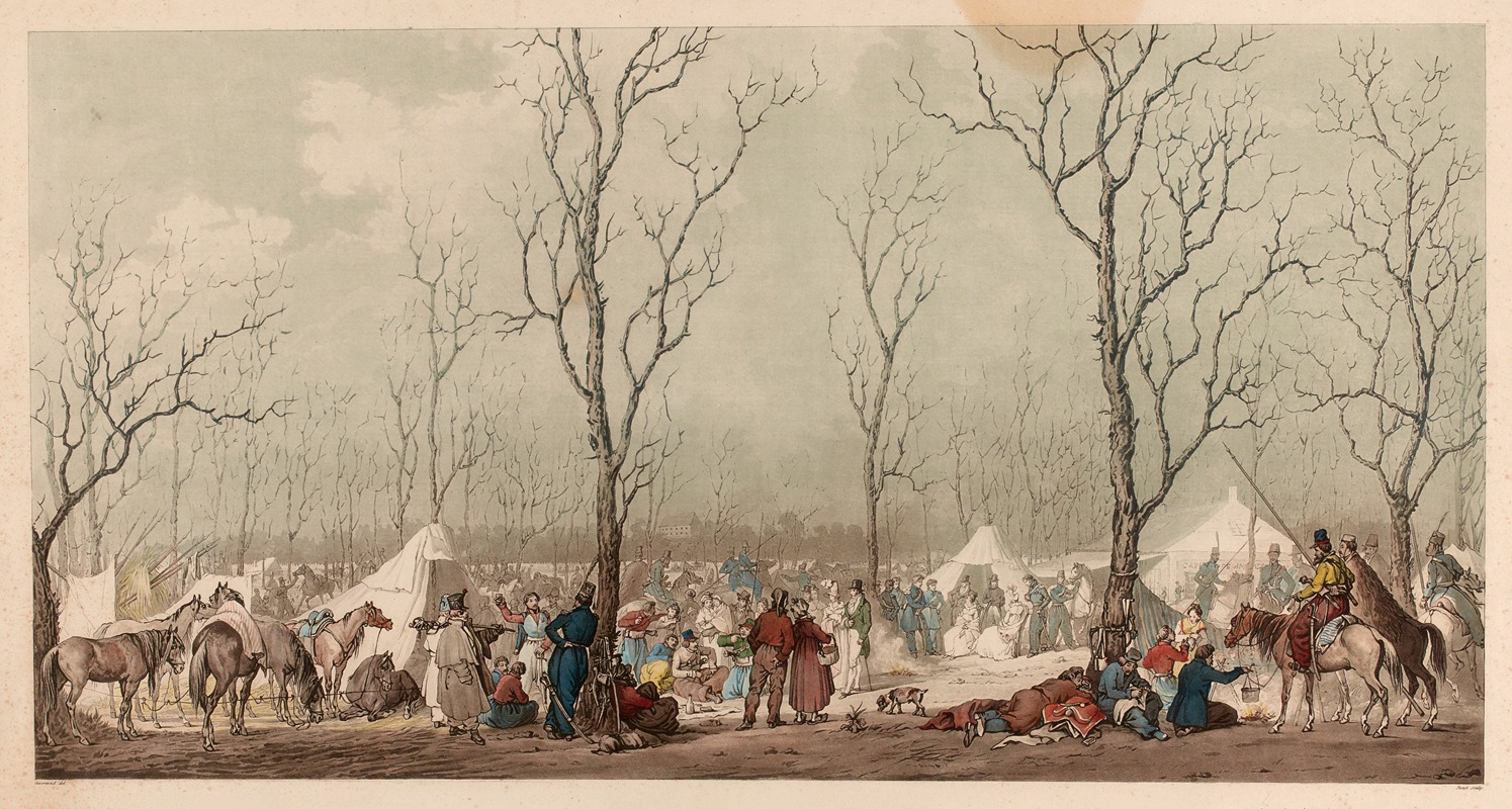 Alexandre-Iwanowitsch Sauerweid - Bivouac aux Champs-Elysées, à Paris, le 31 mars 1814