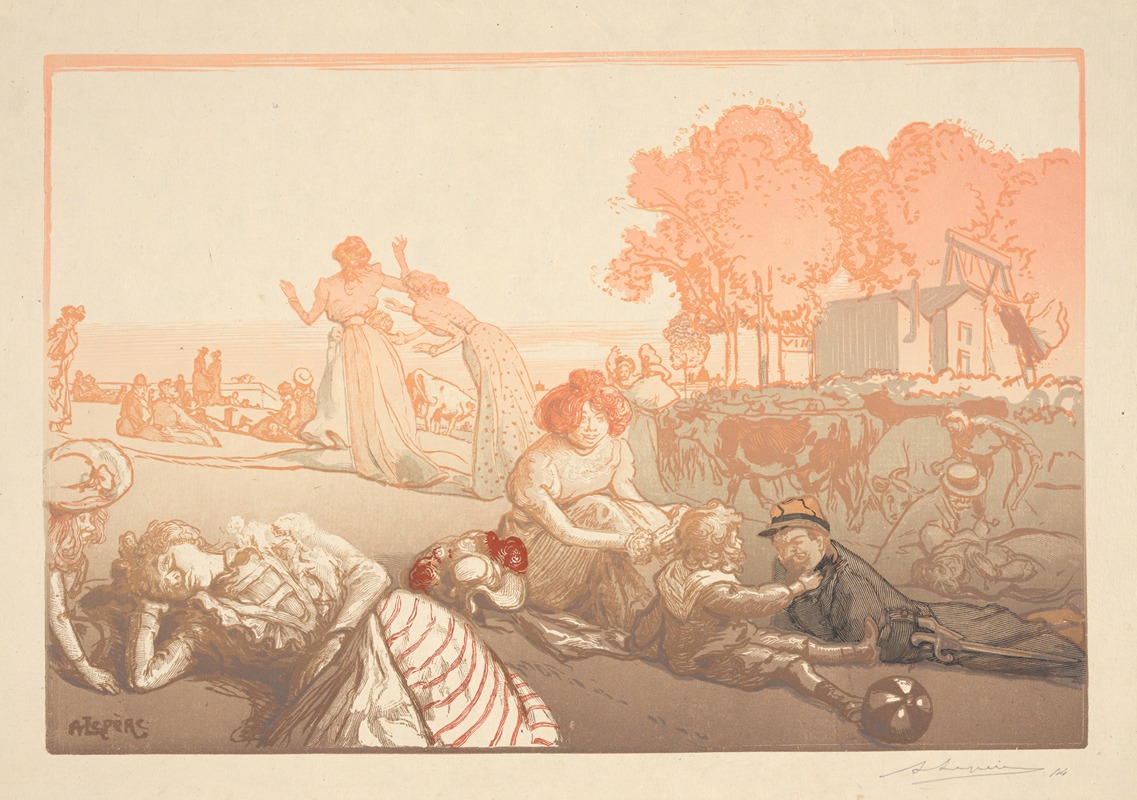 Auguste Louis Lepère - Dejeuner sur l’herbe (Luncheon on the grass)