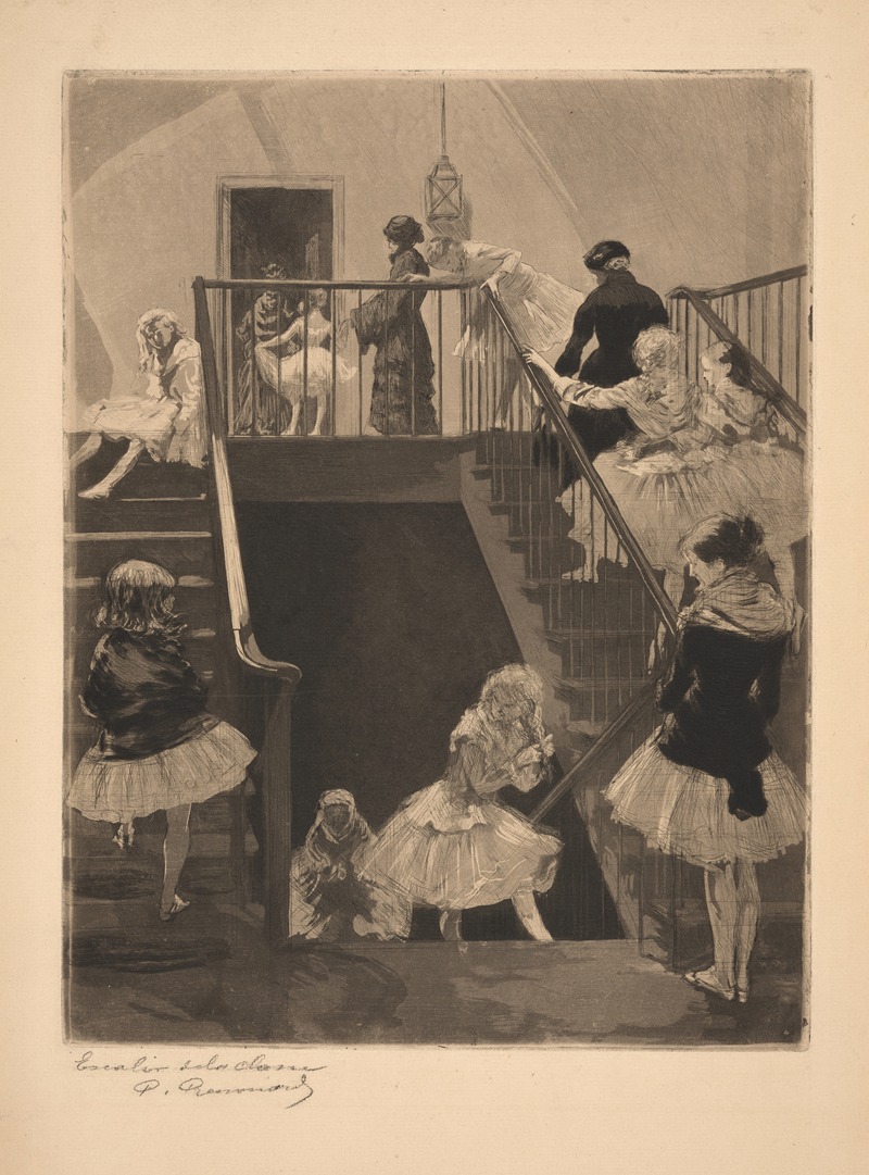 Charles Paul Renouard - L’escalier de la classe(The class staircase)