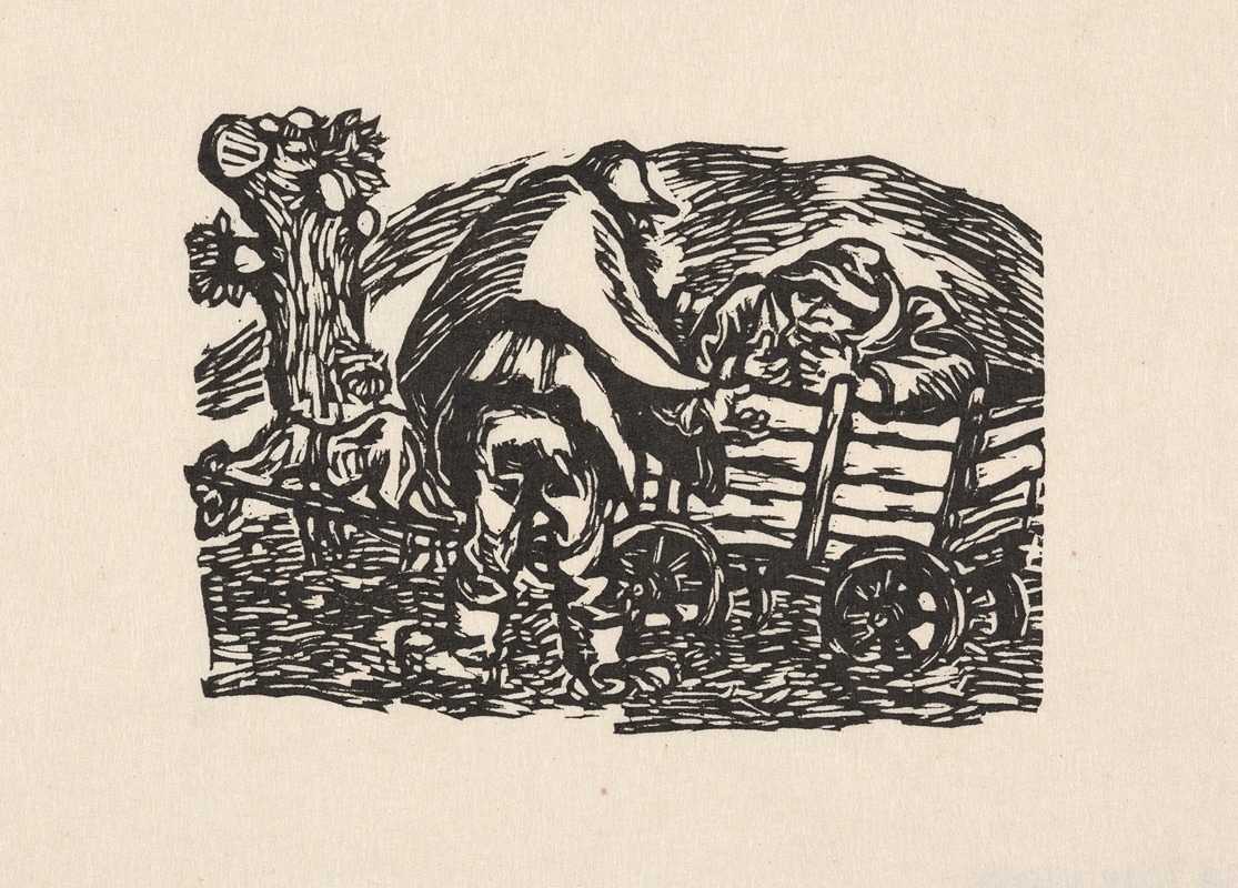 Ernst Barlach - Two Peasants and a Cart