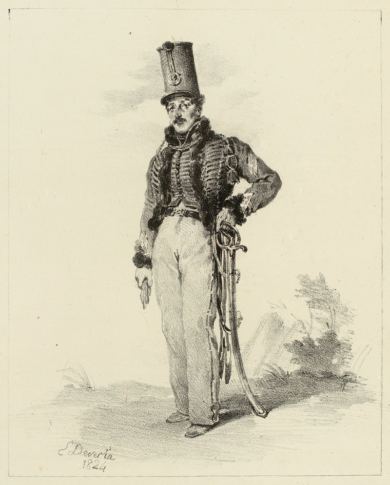 Eugène Devéria - Maréchal des logis de Hussards