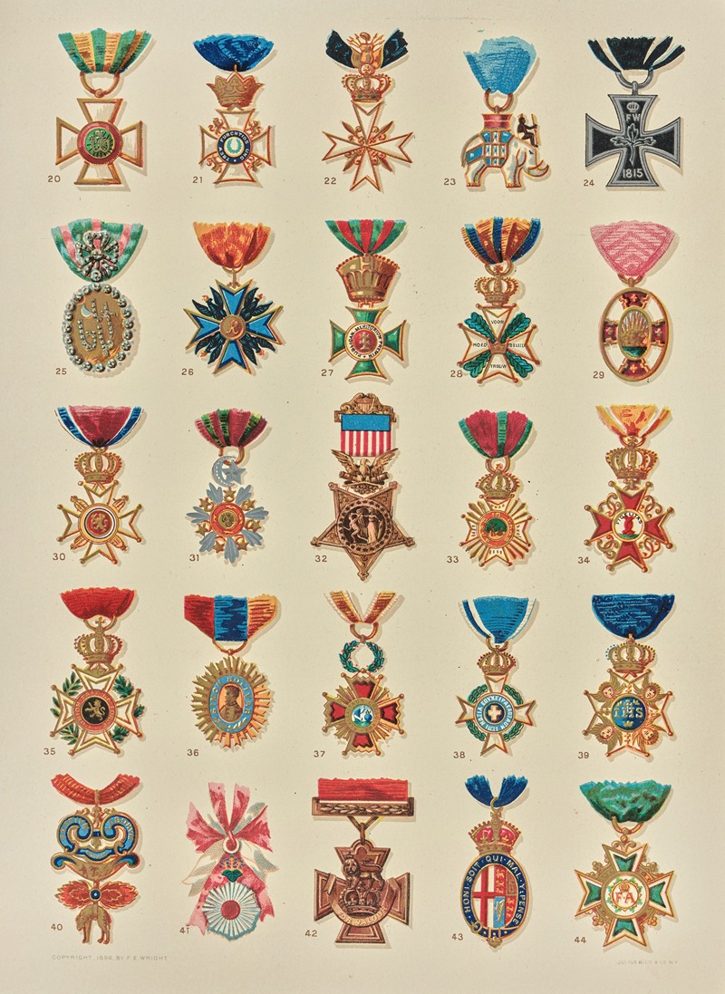 F. E. Wright - Badges and decorations of honor.