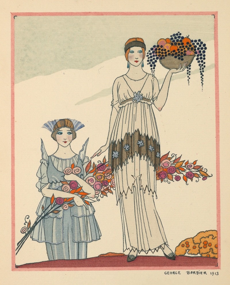 George Barbier - Voici ses fleurs, des fruits, des feuilles et des branches…