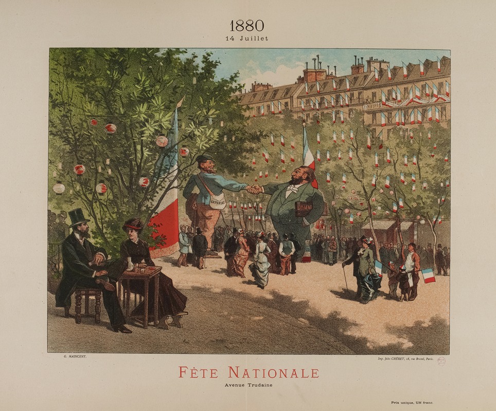 Gustave Maincent - 1880 14 juillet Fête Nationale Avenue Trudaine