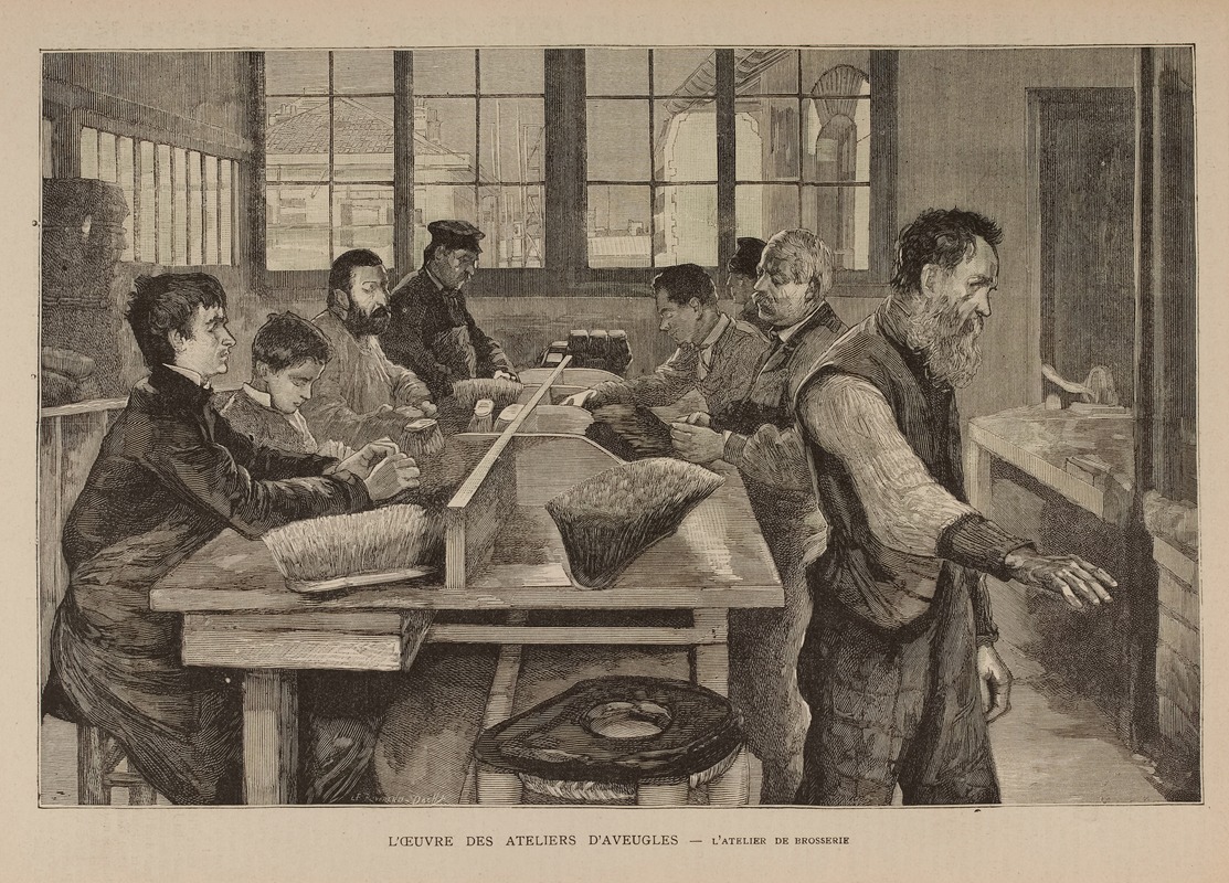 Henri Auguste Dochy - L’œuvre des ateliers d’aveugles – L’atelier de brosserie