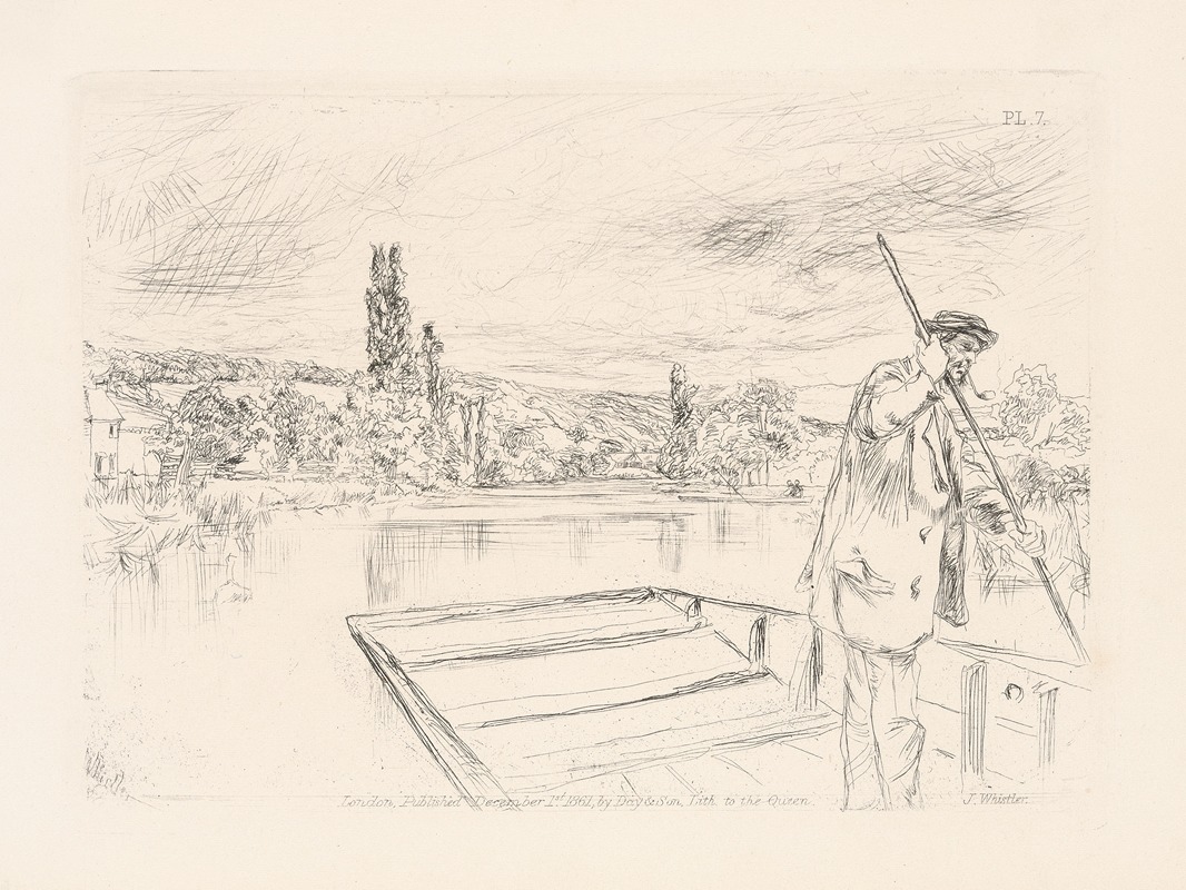 James Abbott McNeill Whistler - The angler or The punt