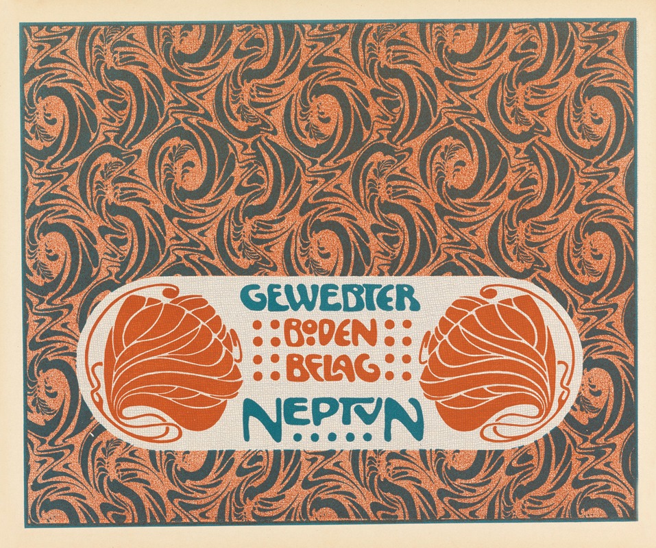 Koloman Moser - Gewebter Boden Belag Neptun (Neptune Woven Floor Covering)