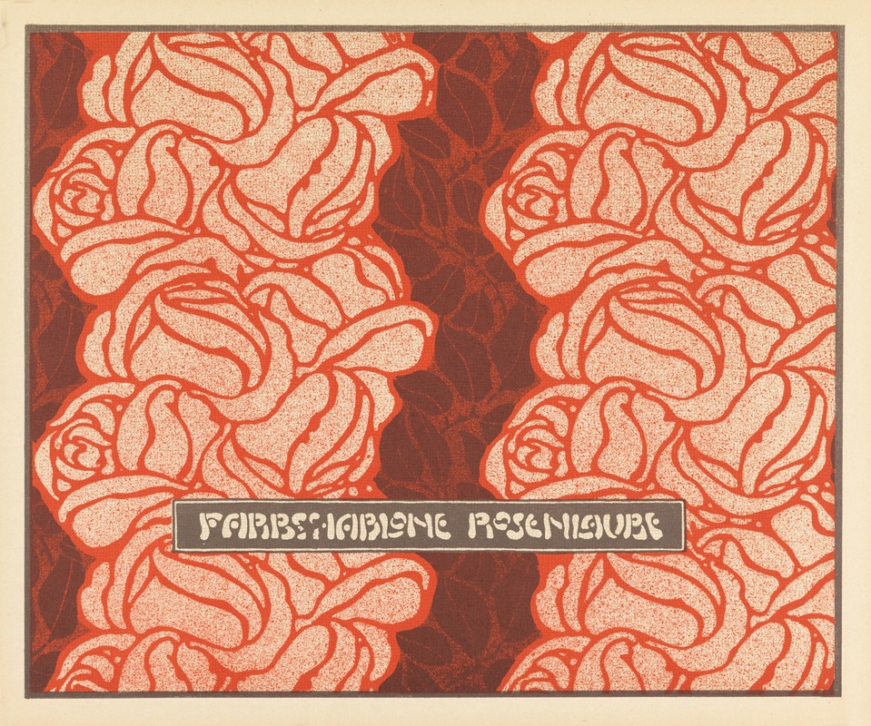 Koloman Moser - Farbschablone Rosenlaube (Rose Bower Color Stencil)