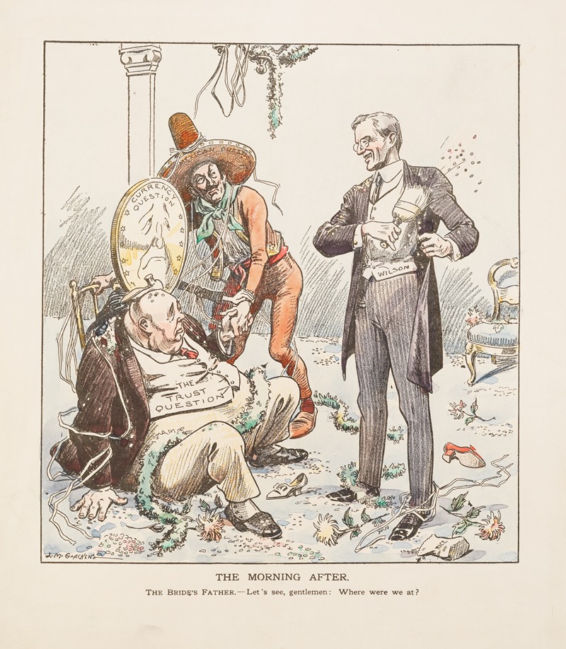 Louis Glackens - The Morning After. The bride’s father – Let’s see, gentlemen; Where were we