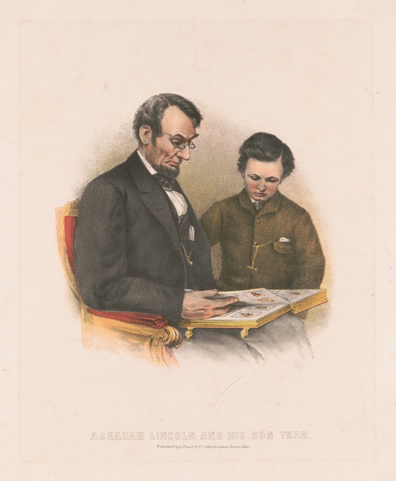 Louis Prang & Co. - Abraham Lincoln and his son Thad