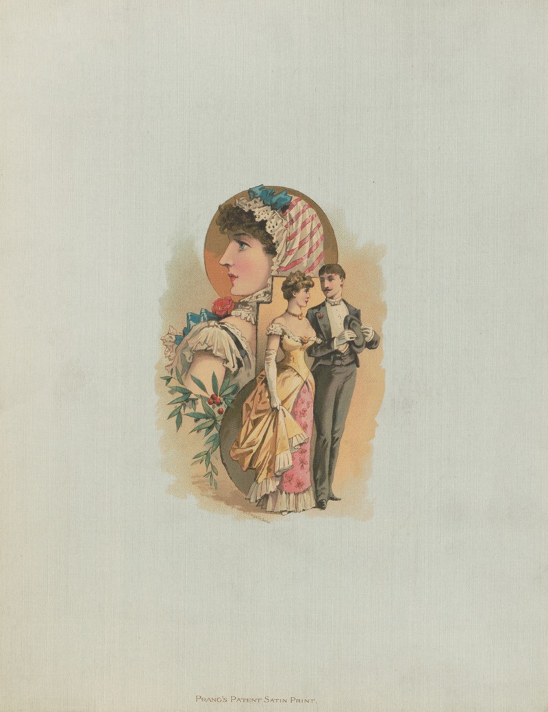 Louis Prang & Co. - Portrait of a man and a woman dressed for a ball