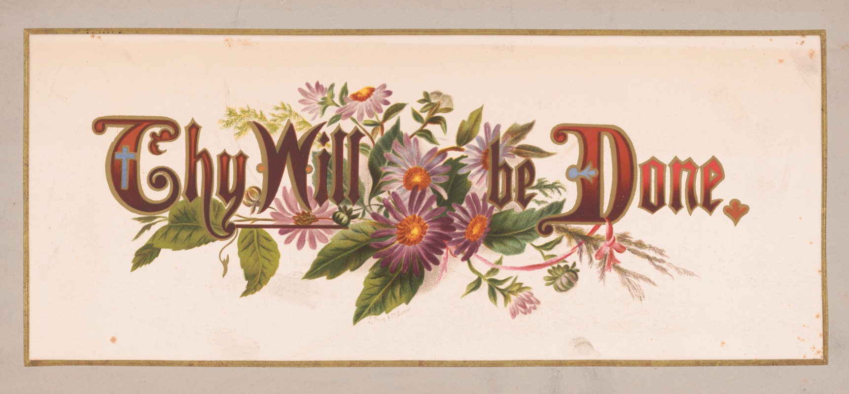 Louis Prang & Co. - Prang’s floral mottoes, no. 16. Thy will be done