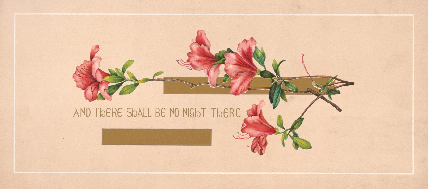 Louis Prang & Co. - Prang’s floral mottoes, no. 44. And there shall be night there