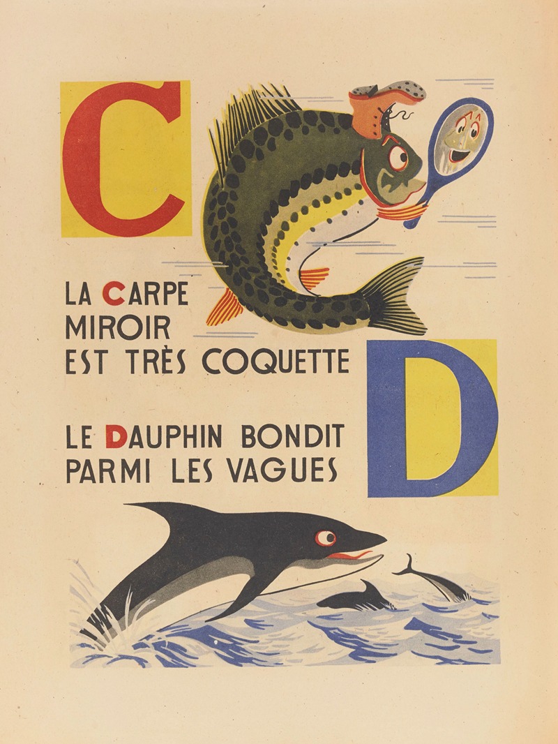 Maurice Lorrain - A. B. C.; Alphabet des petits poissons et des gros Pl.04