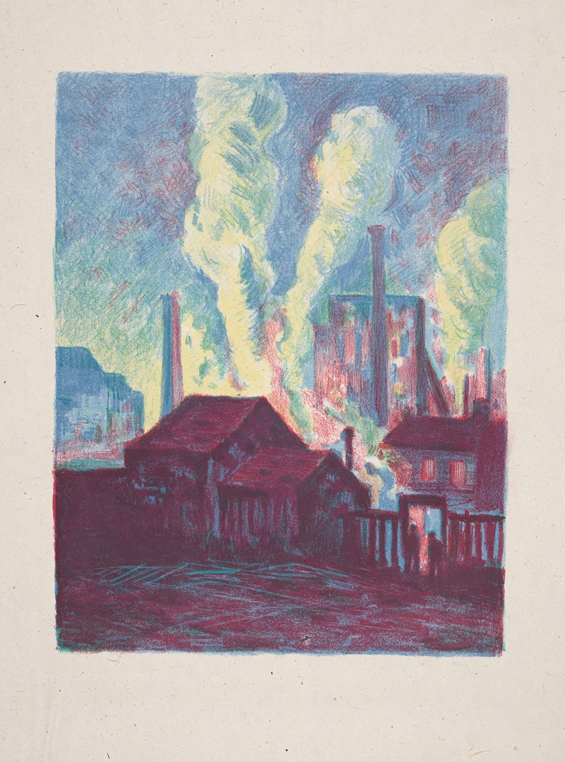 Maximilien Luce - Hochofen (Blast furnaces)