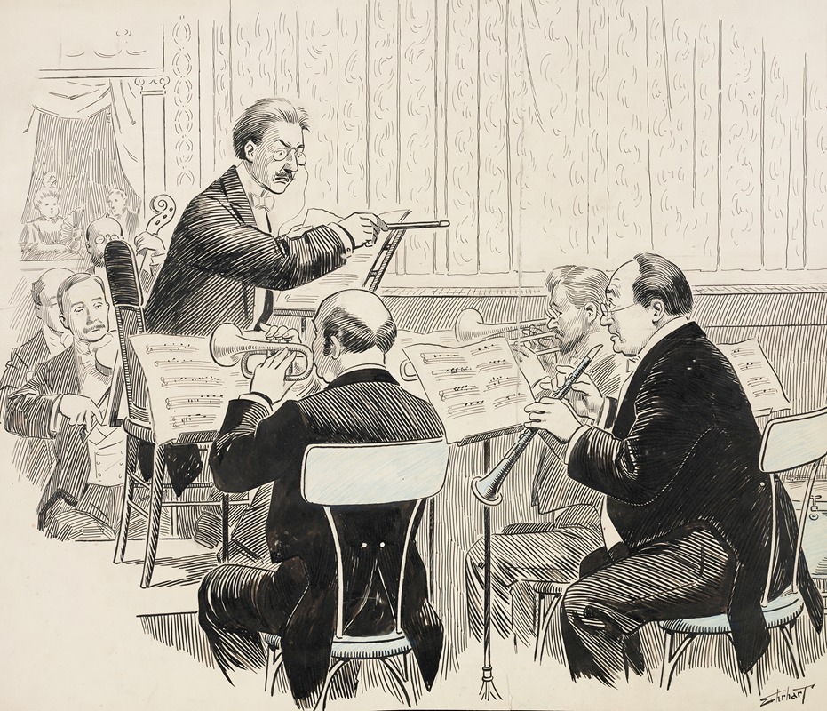 Samuel Ehrhart - A conductor gives a harsh look to a horn player during a performance.