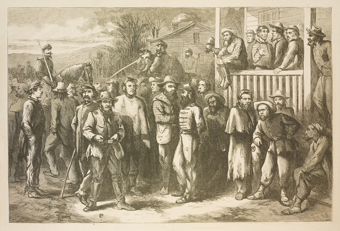 Thomas Nast - A group of Butternut prisoners, taken from life